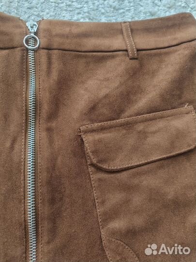 Замшевая юбка мини