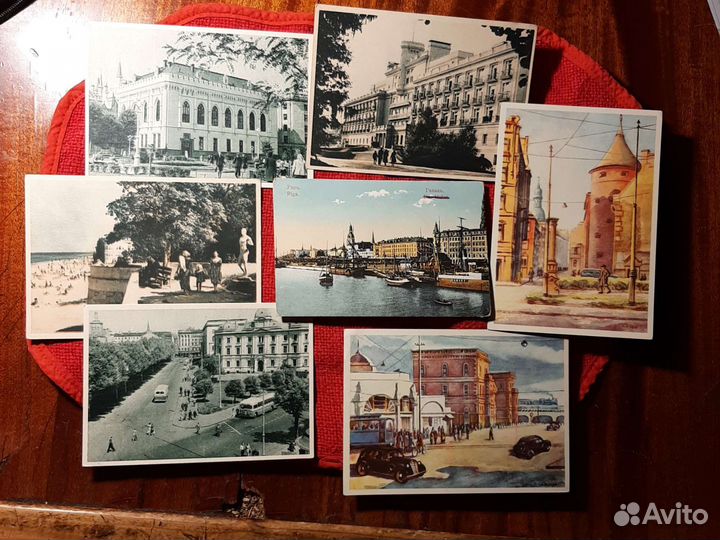 Почтовая карточка/ город Рига 6шт./ 1917-50е годы