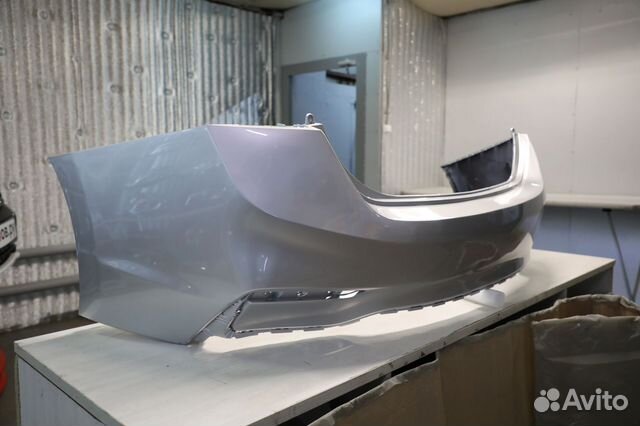 Бампер задний Хендай Солярис 2 с 2017 серебро RHM