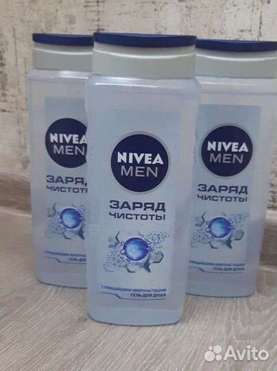 Гель для душа Nivea men заряд чистоты 500мл