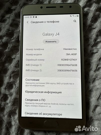 Телефон Samsung galaxy j4