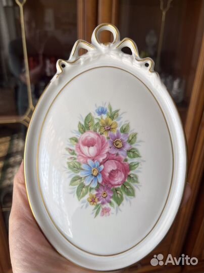 Фарфоровое панно, плакетка, винтаж, Германия