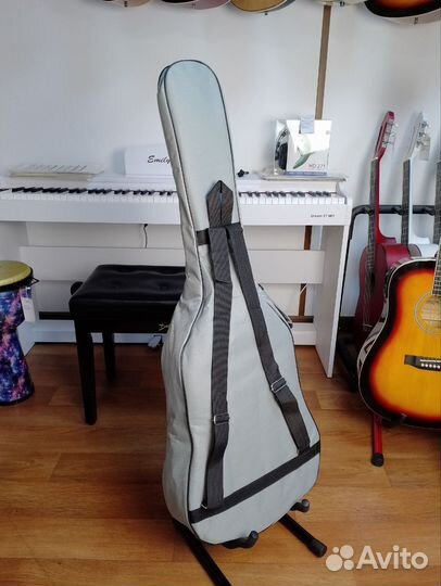 Утепленный чехол для классической гитары 4/4 серый