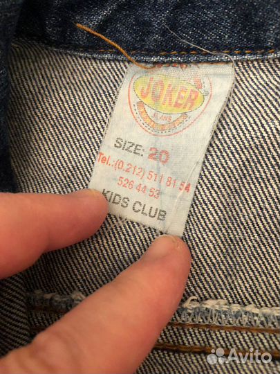 Джинсовая куртка винтаж Микки Маус