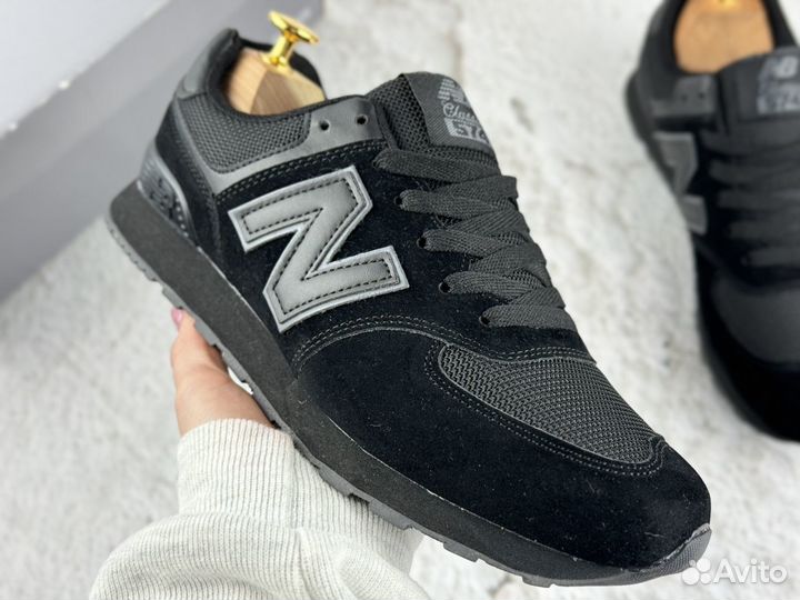 Мужские кроссовки New Balance 574 чёрные