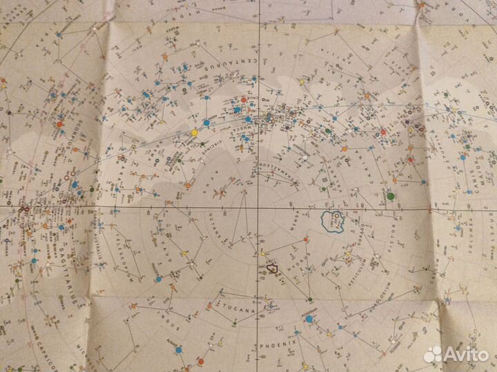 Плакат карта звёздного неба