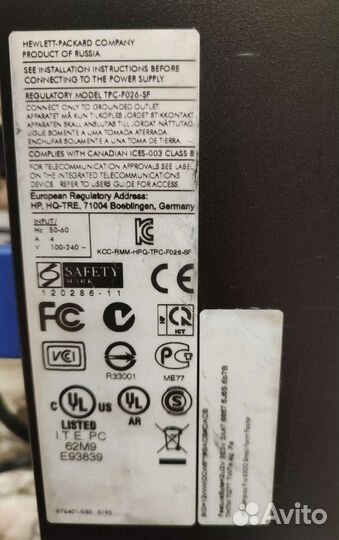Пк HP Compaq Pro 6300 Small Form Factor