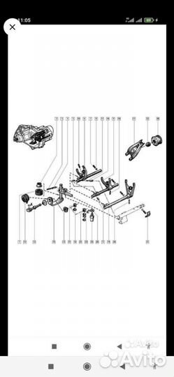 Ремкомплект кулисы кпп JB1,JB3,JC5 renault, nissan