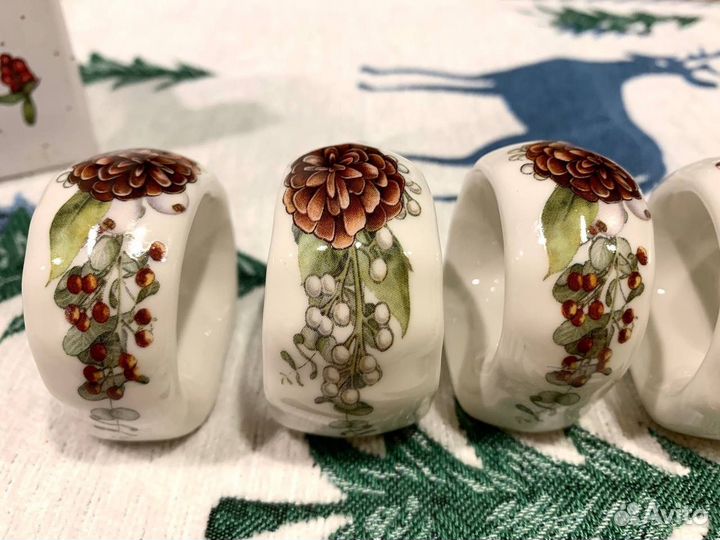 Фарфоровые кольца для салфеток комплект