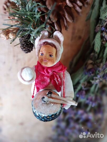 Ватные елочные игрушки