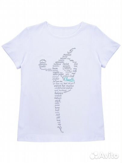 Футболка гимнастическая Chanté с принтом, хлопок