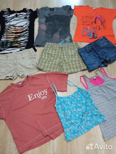 2 пакета одежды для девочки на лето рост 146-152