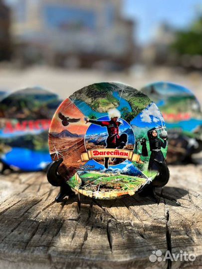 Сувениры, Тарелки Дагестан, Реклама на тарелках