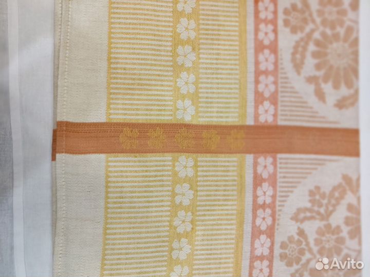 Скатерть лен СССР двухсторонний жаккард