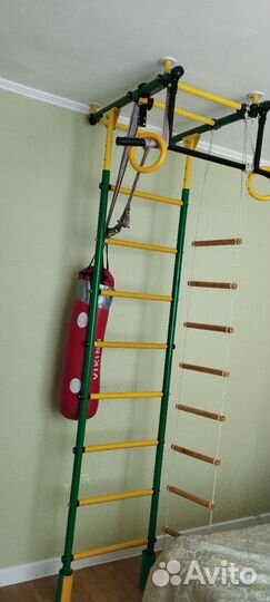 Шведская стенка+ мат. распорный спорт. комплекс