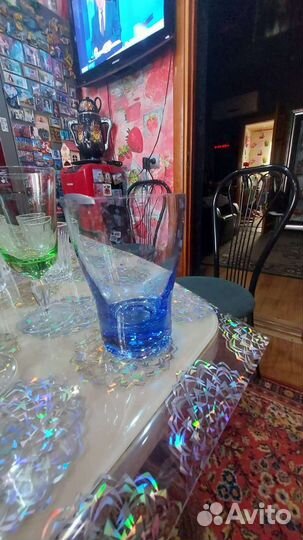 Фужеры цветное стекло СССР