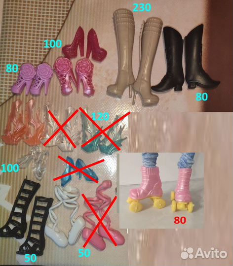 Обувь для кукол Барби, Monster High, Winx