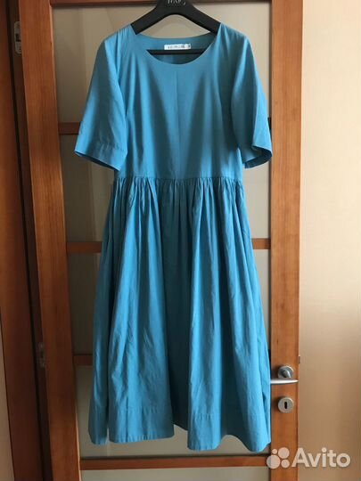 Летнее голубое платье