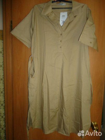 Платье новое 48/50р100хлопок,карман,свободно,107дл