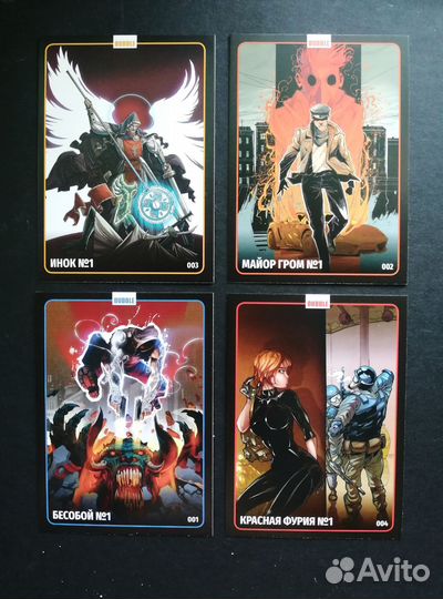 Коллекционный набор карточек Bubble комиксы