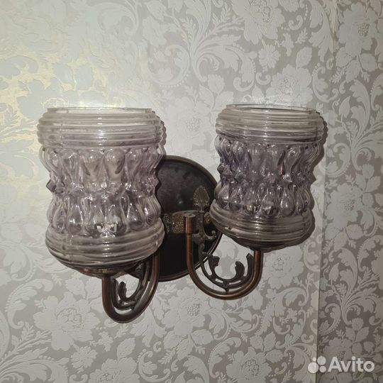 Люстра хрустальная и бра СССР