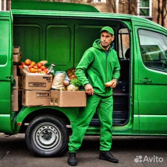 Курьер в доставку продуктов. Авто/вело