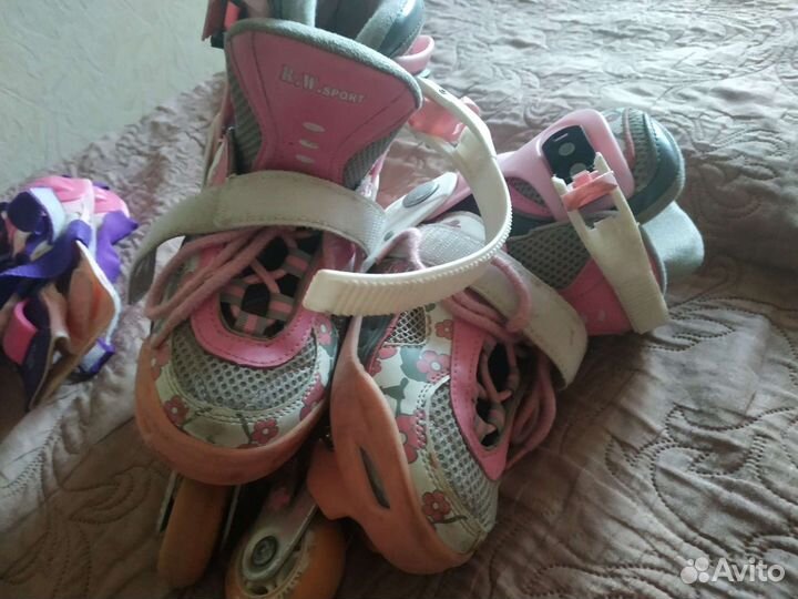 Ролики детские розовые