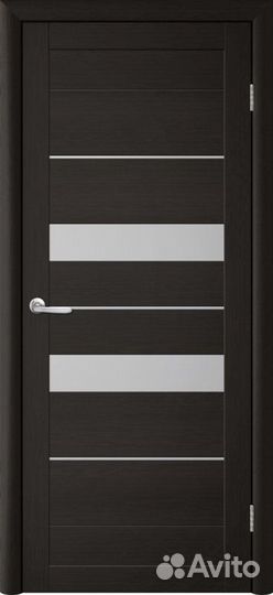 Межкомнатная дверь Т-4 остеклённая лиственница тём