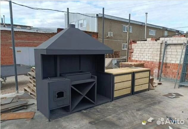 Мангальная зона, гриль, барбекю