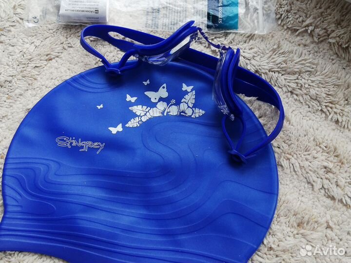 Очки для плавания и шапочка