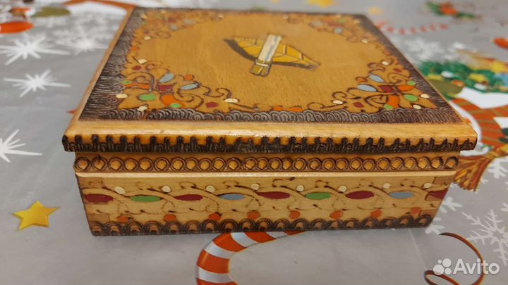 Портсигар деревянный СССР