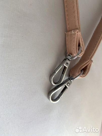 Ремешок для сумки с карабинами розовый ручка