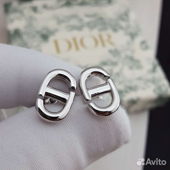 Серьги Dior Navy