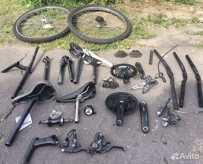 Колёса, подсиделы, рули, седла, велозапчасти