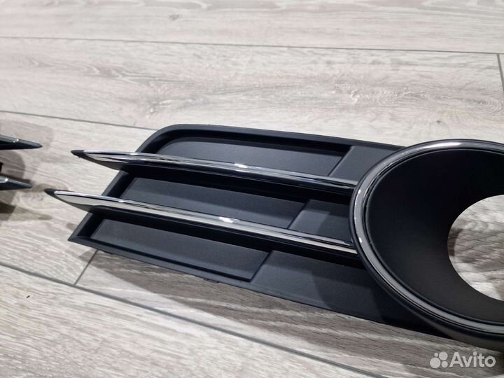 Решётка бампера под птф Audi A6 C7 (2011-2014)