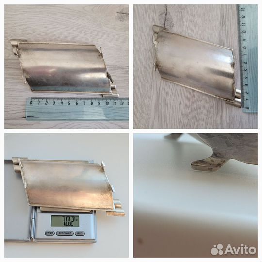 Серебряная пепельница старинная, серебро 875