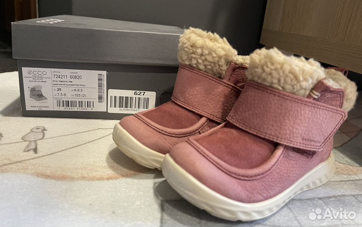 Ботинки демисезон/зима для девочки Ecco размер 25