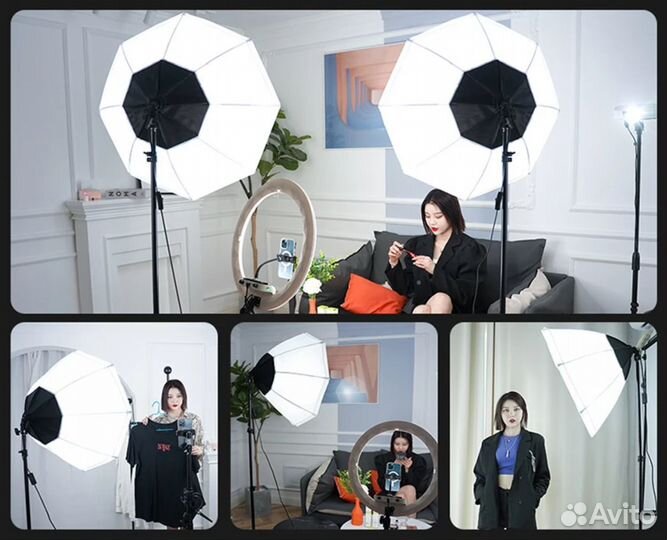 Новый видеосвет: софтбокс панорам, лампа, штатив