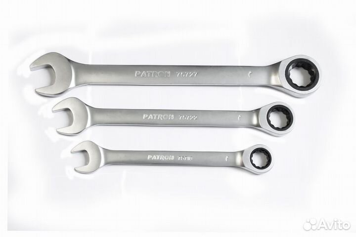 Ключ комбинированный трещоточный 19мм patron P-757