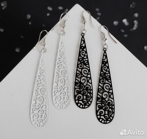 Серьги деревянные новые