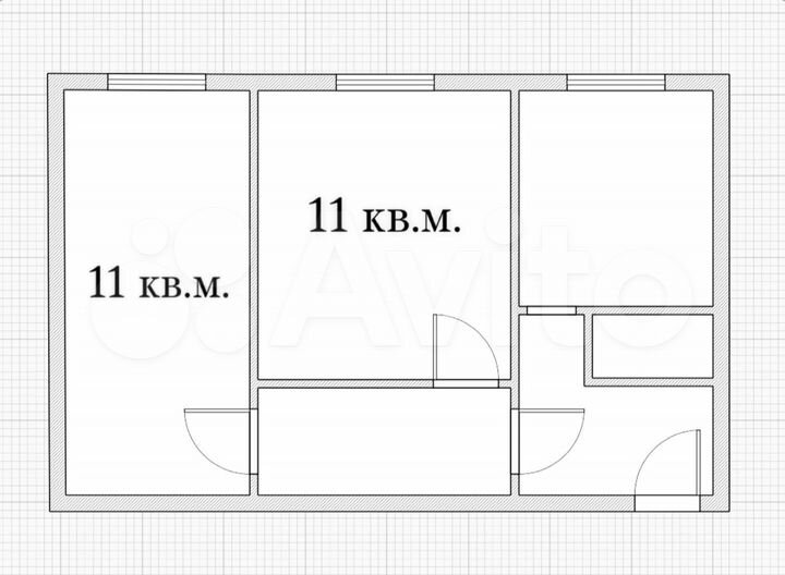 2-к. квартира, 36,5 м², 2/2 эт.