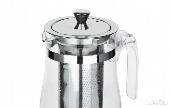 Чайник заварочный стеклянный 650 мл с ситечком для
