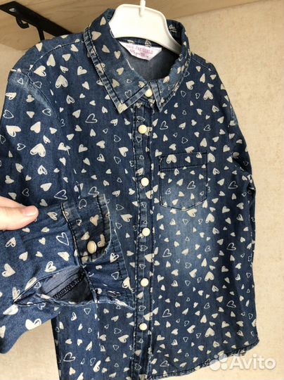 Рубашка джинсовая 116