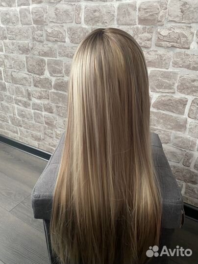 Парик блонд длинный на резинке