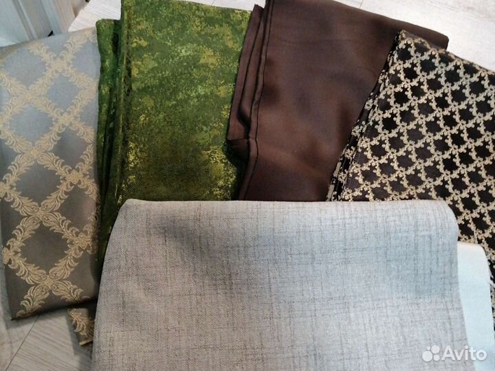 Лоскуты шторных тканей в ассортименте