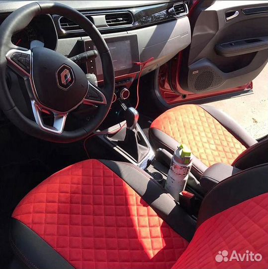 Чехлы Алькантара Ромб Renault Arkana от Автопилот