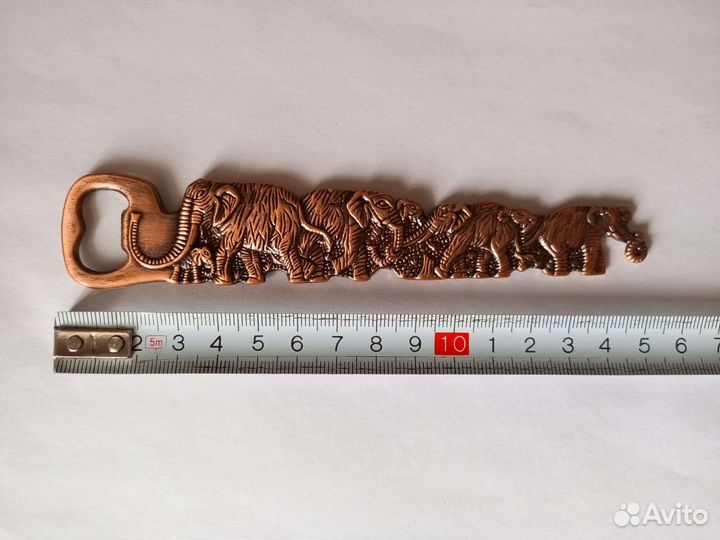 Открывалка слоны латунь/бронза