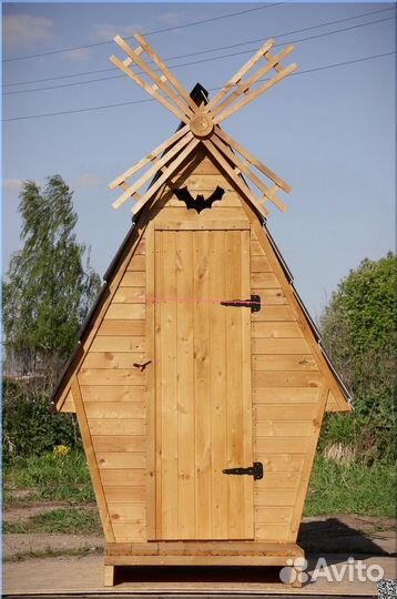 Уличный туалет деревянный ACC342