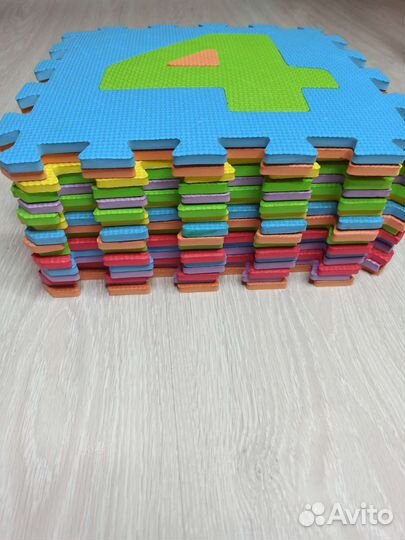 Развивающий мягкий коврик-пазл (16 шт)