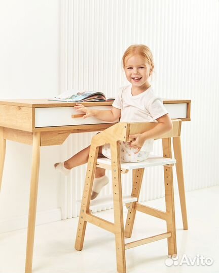 Детский растущий стул ортопедический. В стиле Икеа